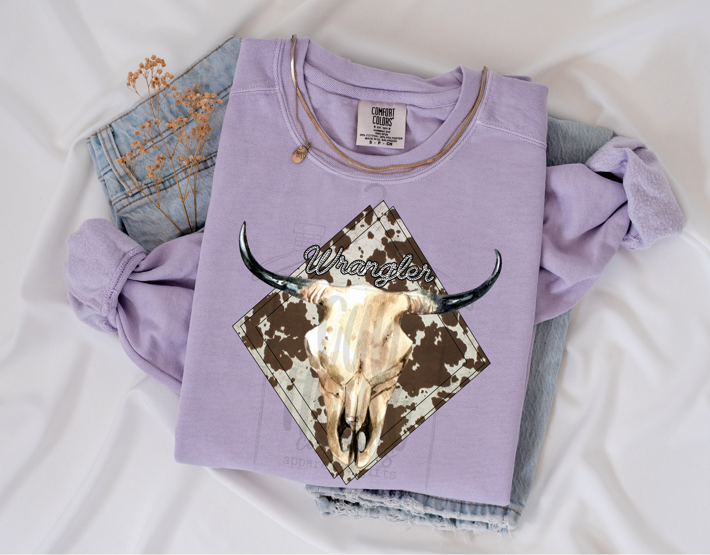 WESTERN • WRANGLER SKULL COWHIDE