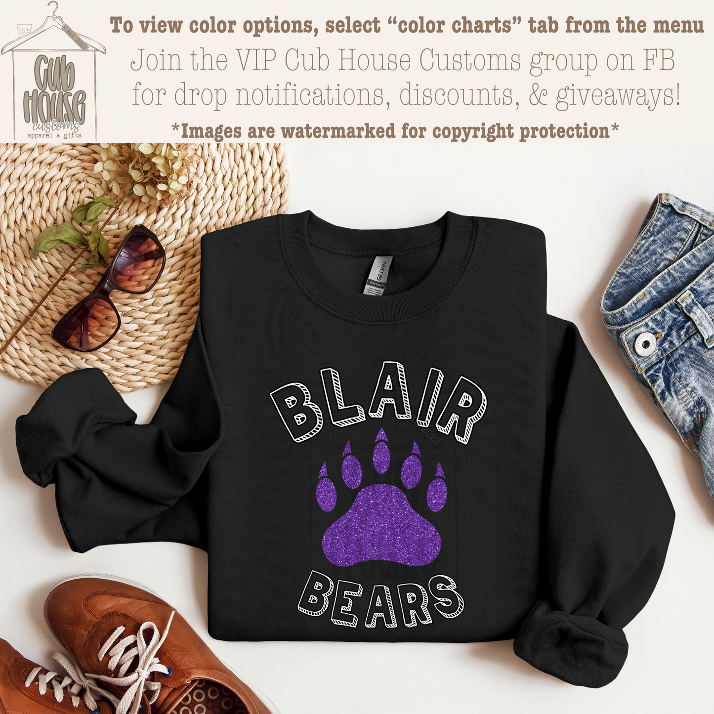 BLAIR • PURPLE GLITTER PAW