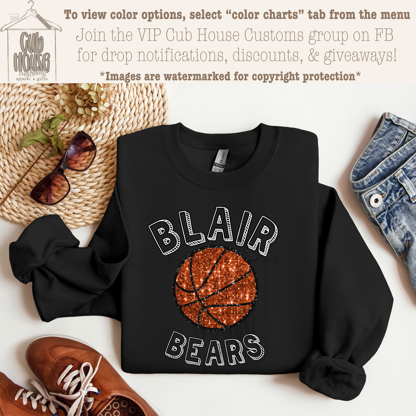 BLAIR • FAUX SEQUIN BASKETBALL