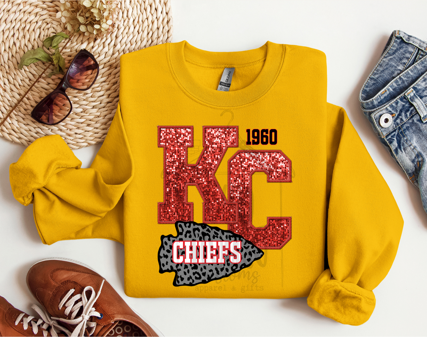 NFL & FOOTBALL • KANSAS CITY CHIEFS FAUX SEQUINS