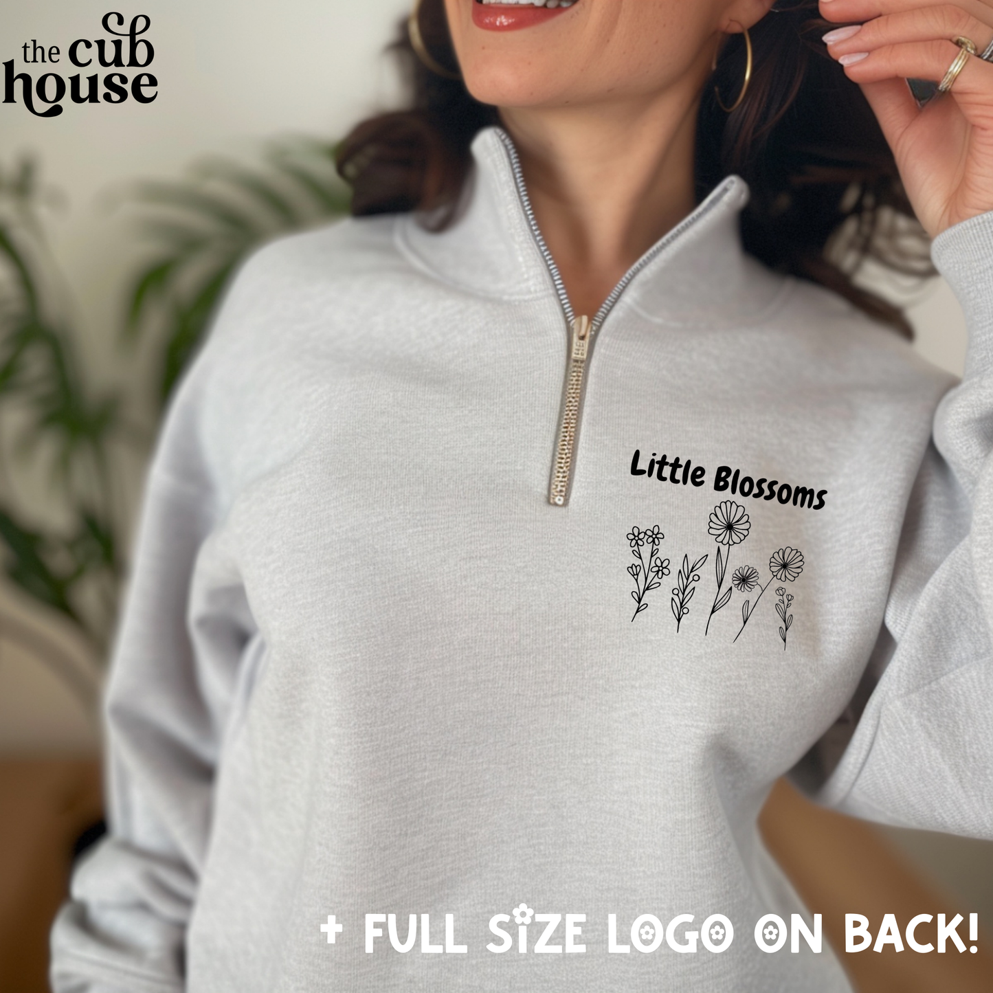 Little Blossoms • Black Pocket Size & Full Back Logo