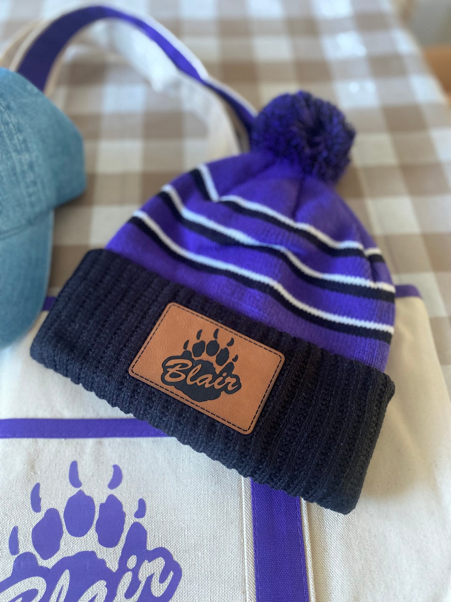 BLAIR • RICHARDSON POM CUFF PATCH BEANIE