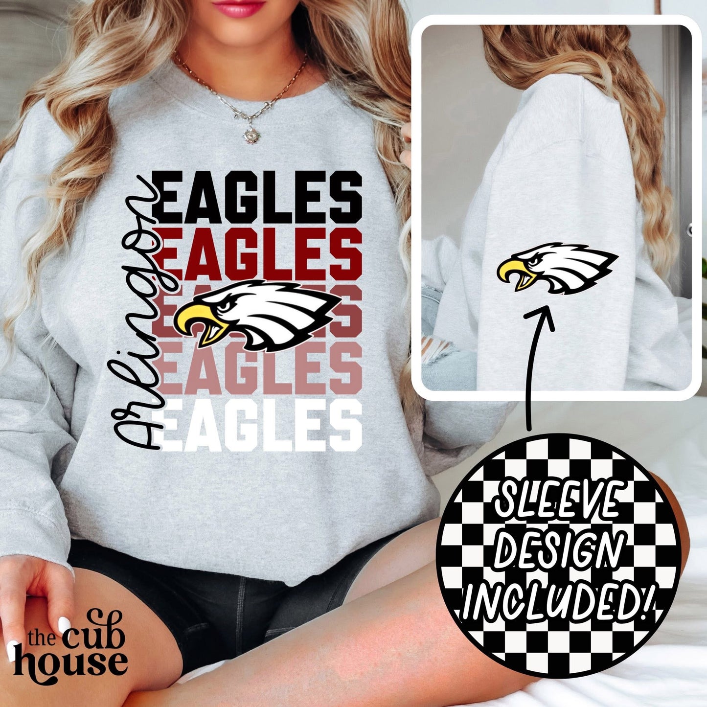 Arlington • Stacked Eagles w/ Logo