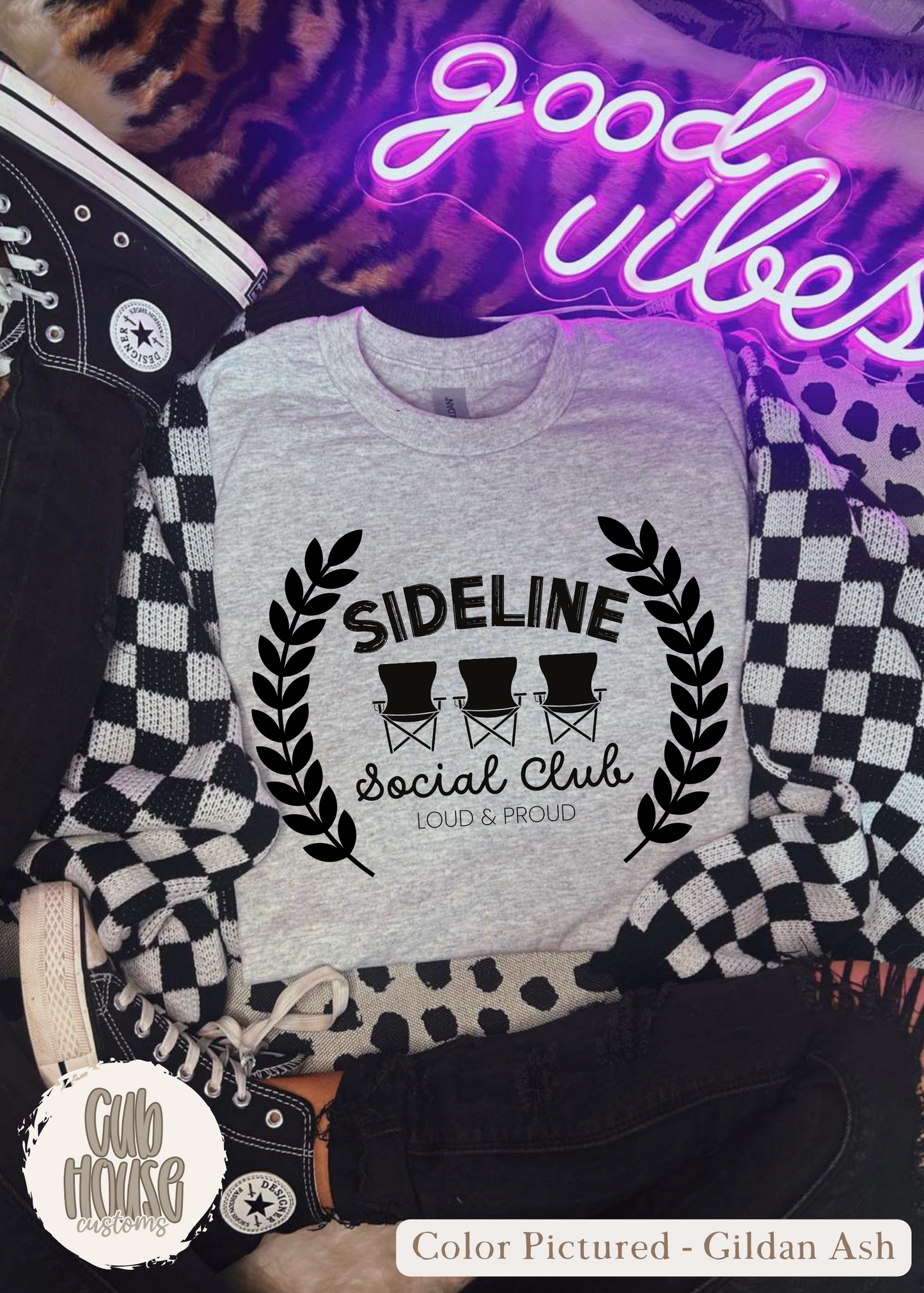 SOCCER • SIDELINE SOCIAL CLUB (BLACK TEXT)