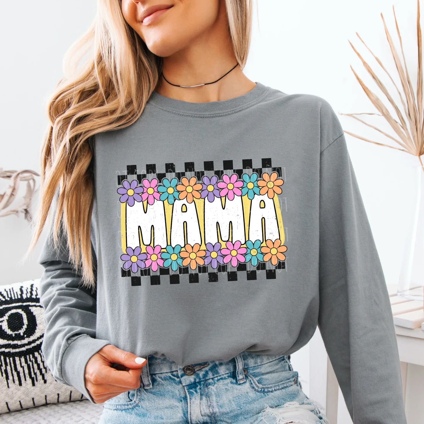 Mama • Checkered Floral