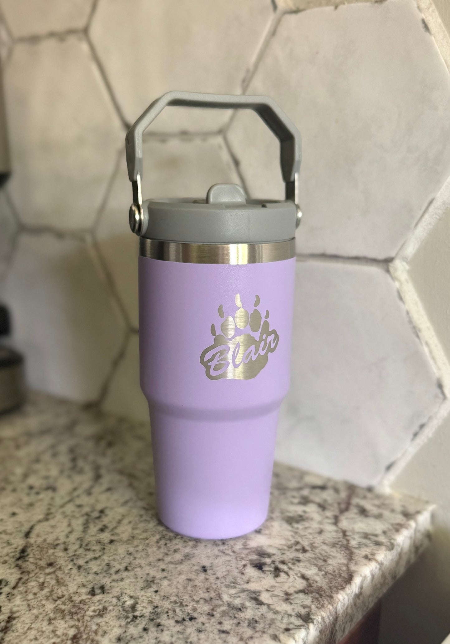 Blair Engraved 20 oz. Lavender Water Bottle