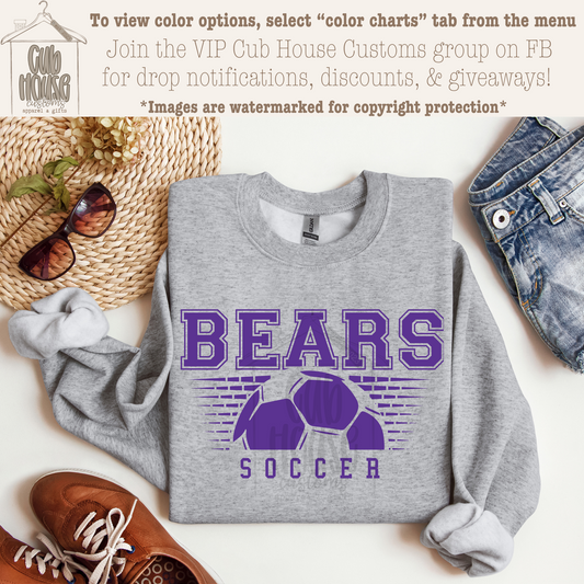 BLAIR BEARS - SOCCER PURPLE