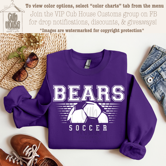 BLAIR BEARS - SOCCER WHITE