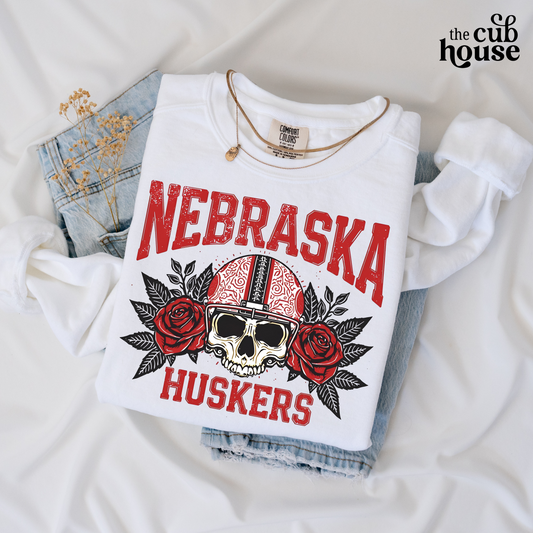 Nebraska • Football Skull