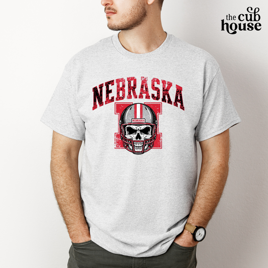 Nebraska • Football Skull