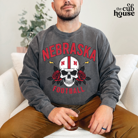 Nebraska • Football Skull