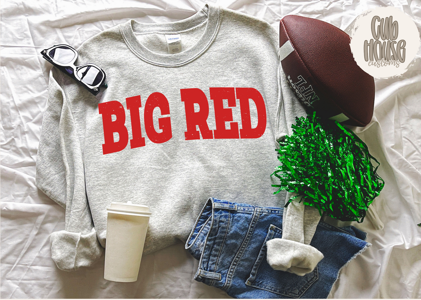 BIG RED NEBRASKA - DISTRESSED RED