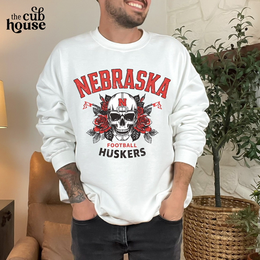 Nebraska • Football Skull