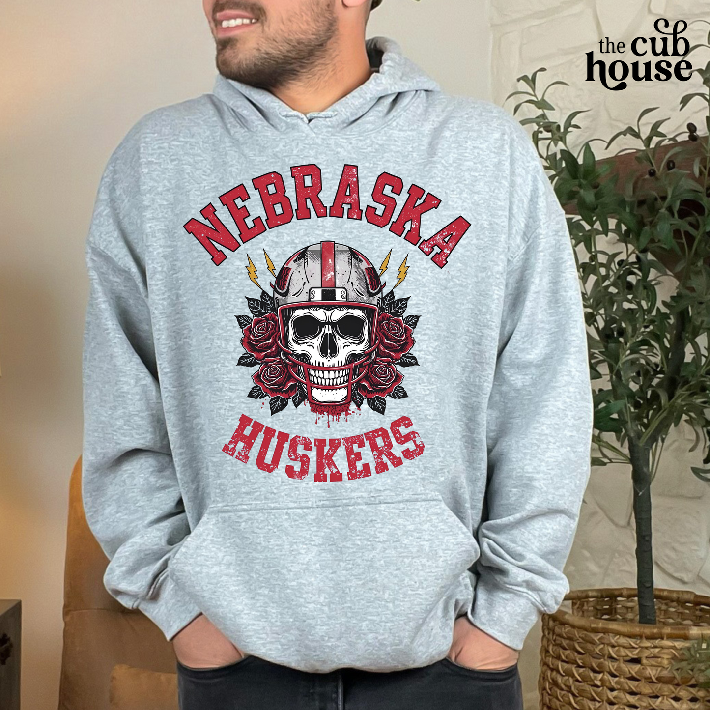 Nebraska • Football Skull