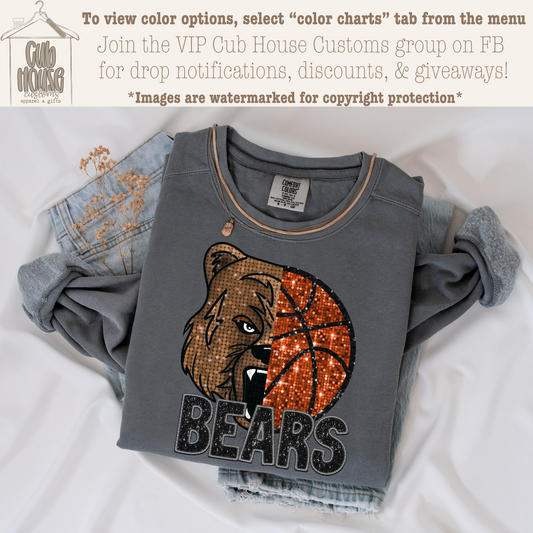 BLAIR BEARS - BASKETBALL SEQUIN BEAR BLACK