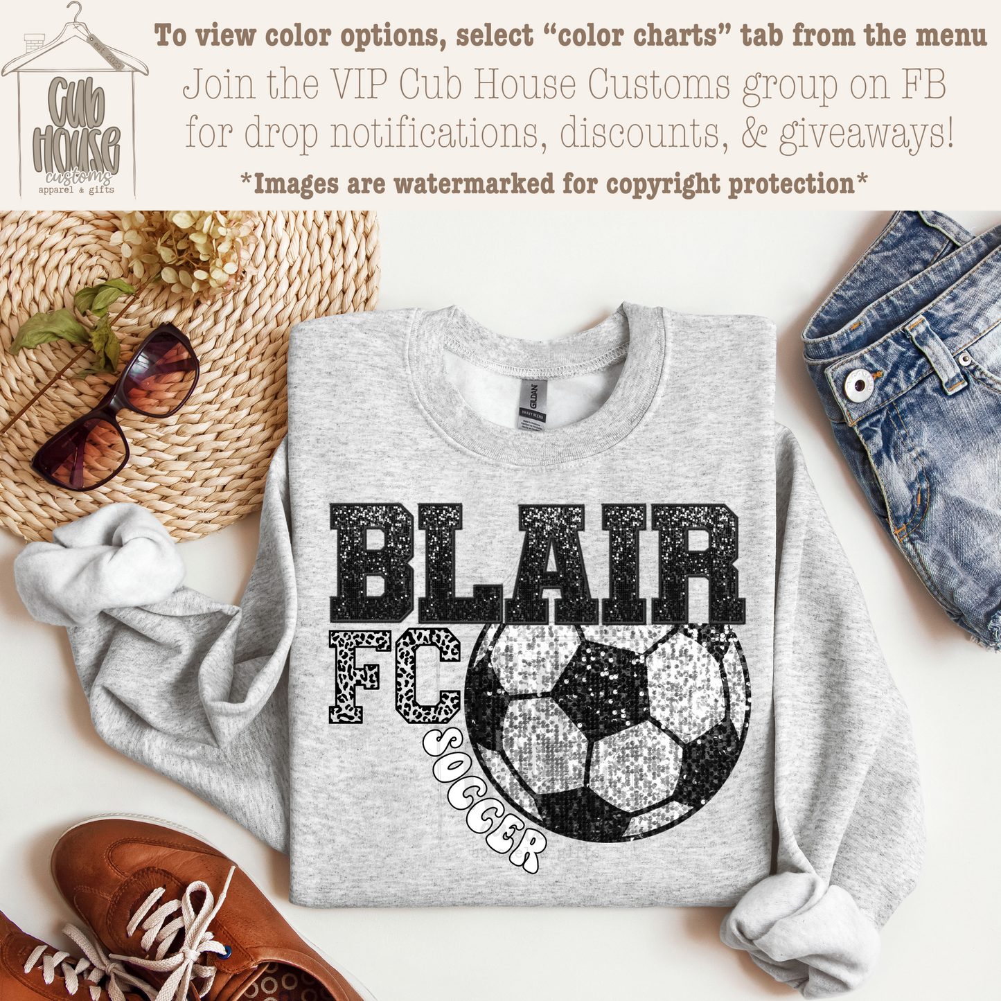 BLAIR FC - FAUX SEQUIN