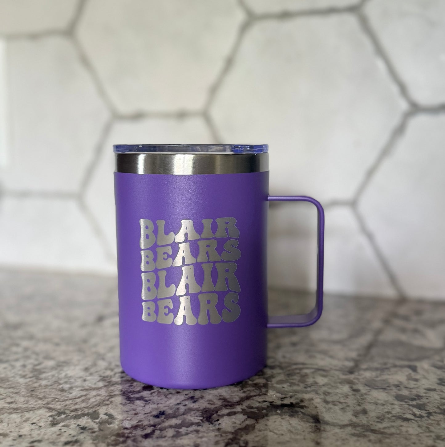 Blair Laser Engraved Coffee Mug • Purple