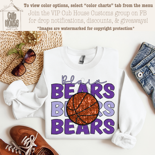 BLAIR BEARS - BASKETBALL X3