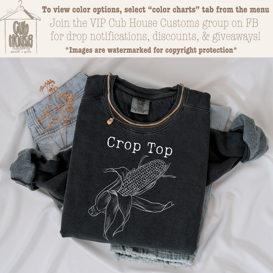 CROP TOP - WHITE TEXT