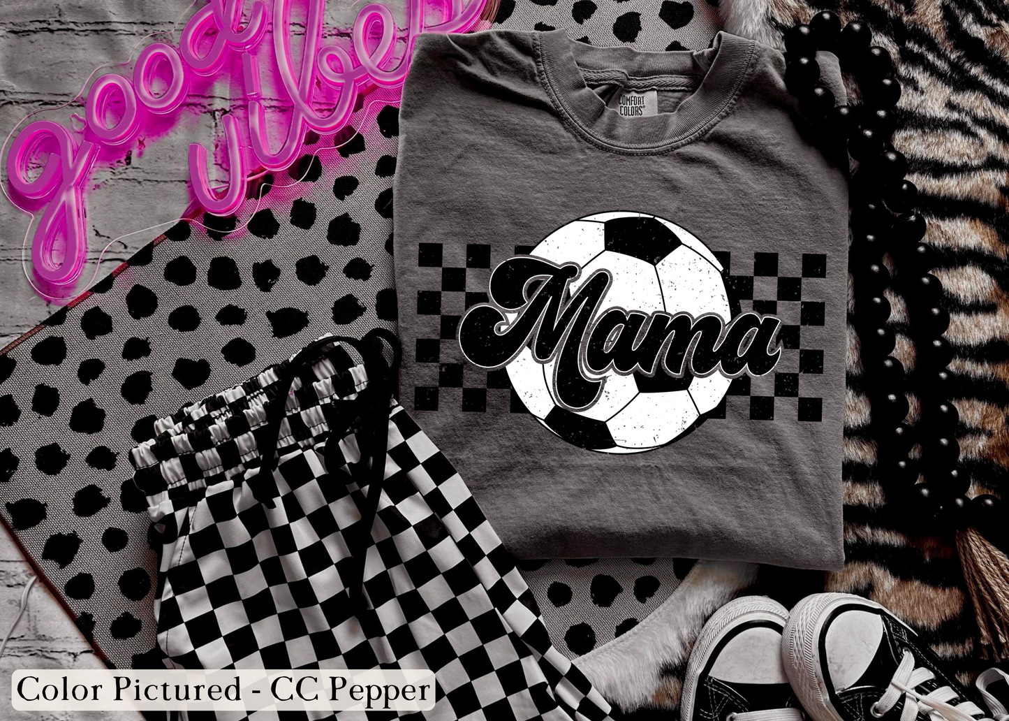 CHECKERED SOCCER MAMA