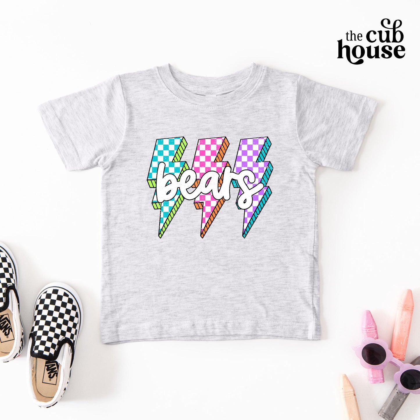 Blair • Checkered Colorful Bears Bolts