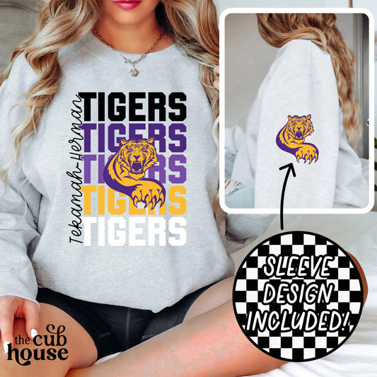 Tekamah-Herman • Stacked Tigers w/ Logo