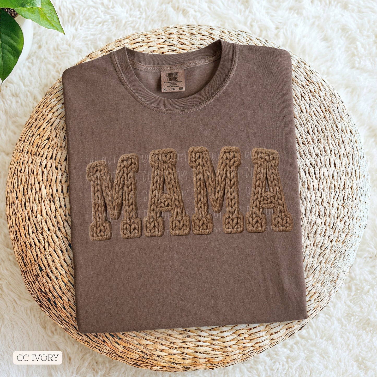 Mama • Faux Brown Yarn