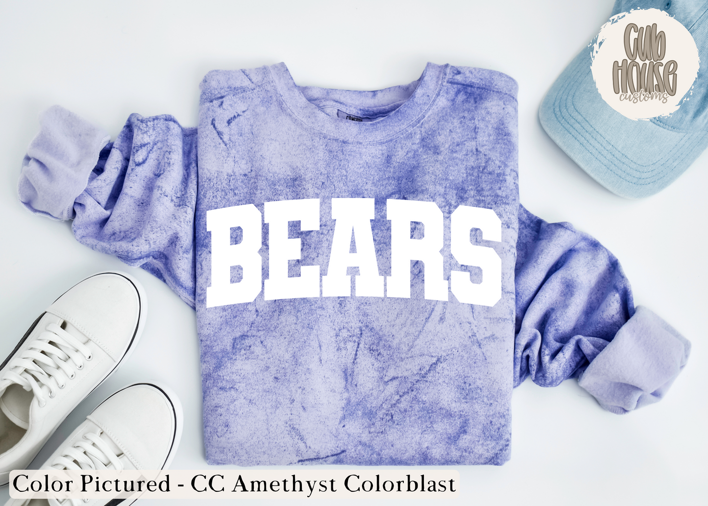 BLAIR BEARS - WHITE BEARS AMETHYST COLORBLAST