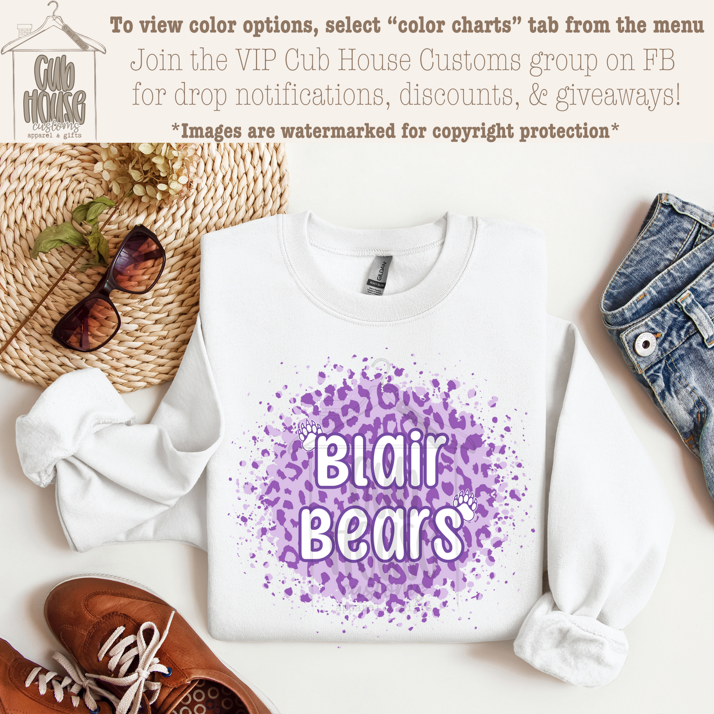 BLAIR BEARS - PURPLE CHEETAH SPLATTER