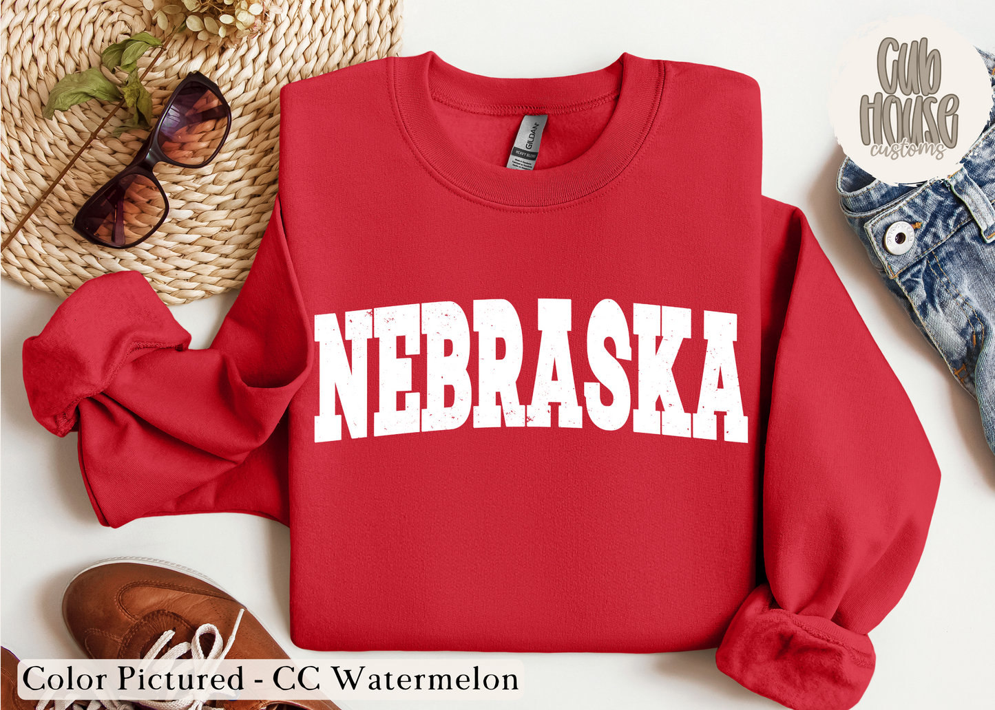 NEBRASKA - DISTRESSED WHITE