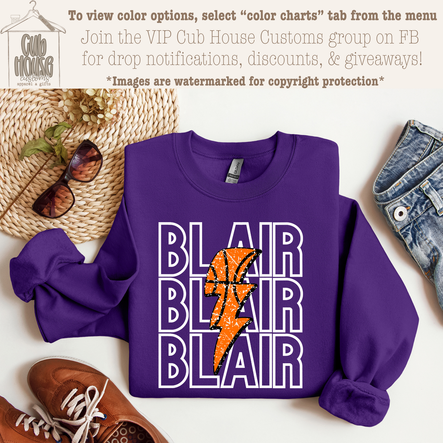 BLAIR - LIGHTNING BASKETBALL (WHITE)