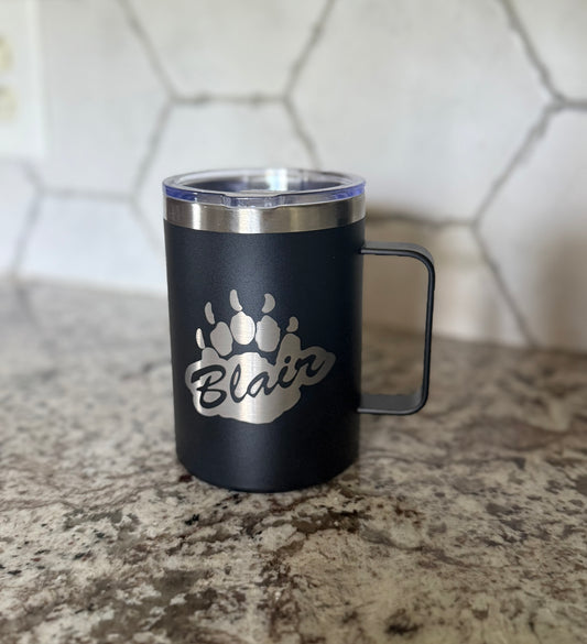 Blair Laser Engraved Coffee Mug • Black