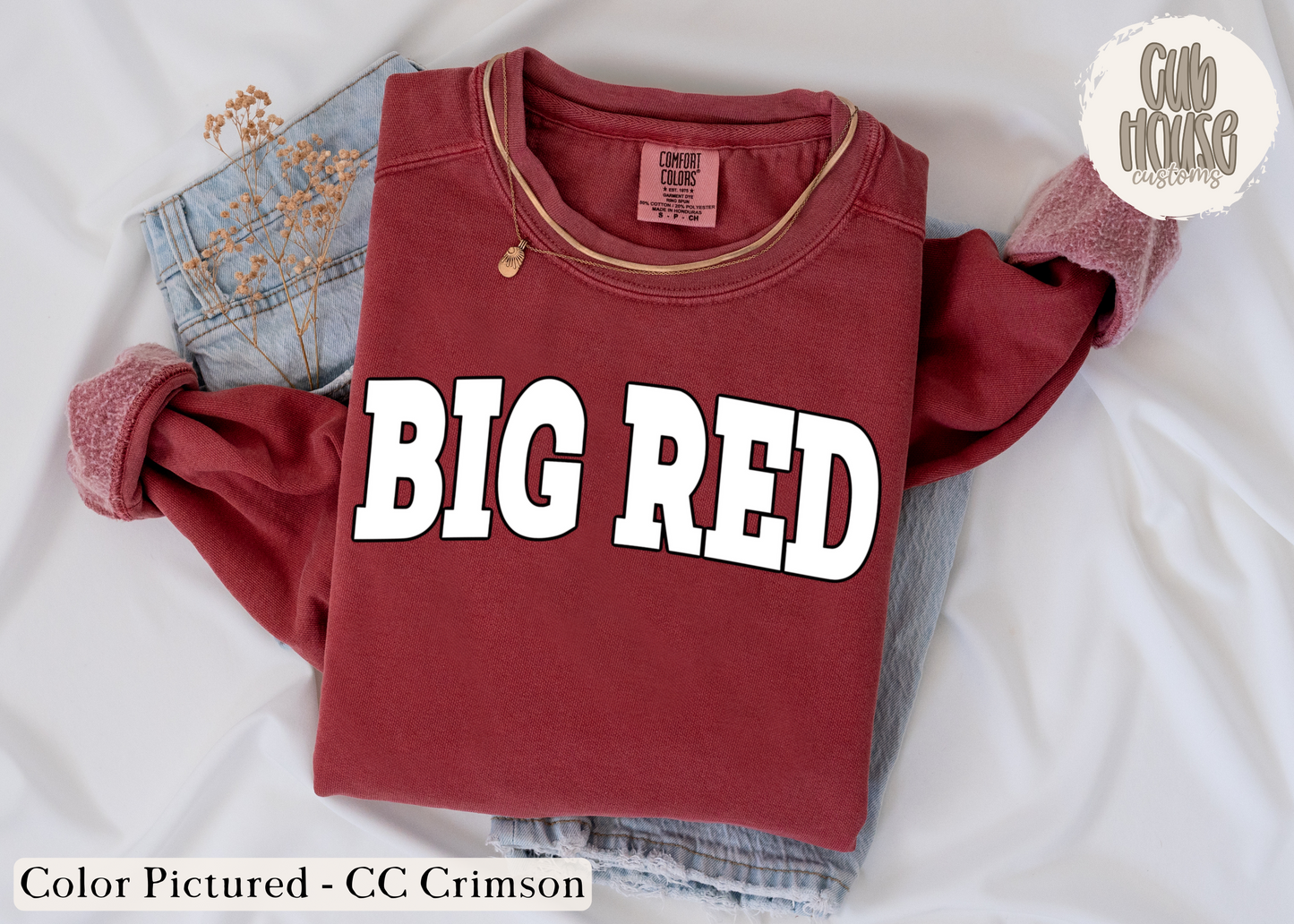 NEBRASKA - BIG RED - WHITE W/ BLACK OUTLINE