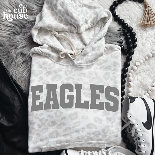 Arlington • Gray Eagles White Leopard Hoody (0031)