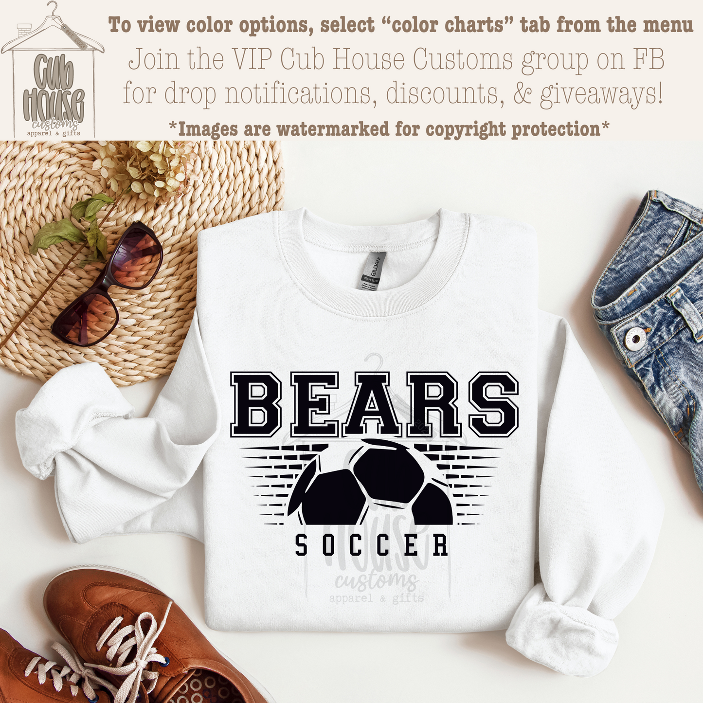 BLAIR BEARS - SOCCER BLACK