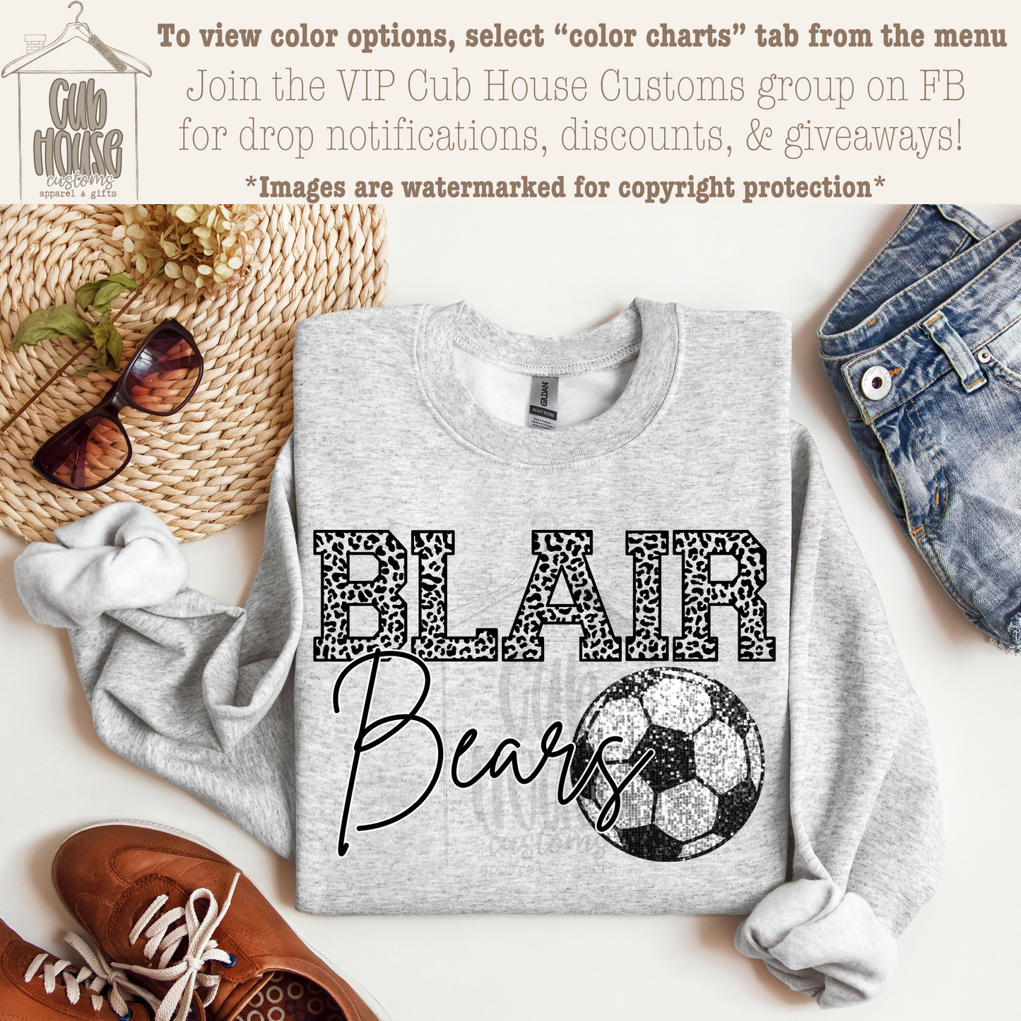 BLAIR BEARS - BLACK CHEETAH SEQUIN SOCCER