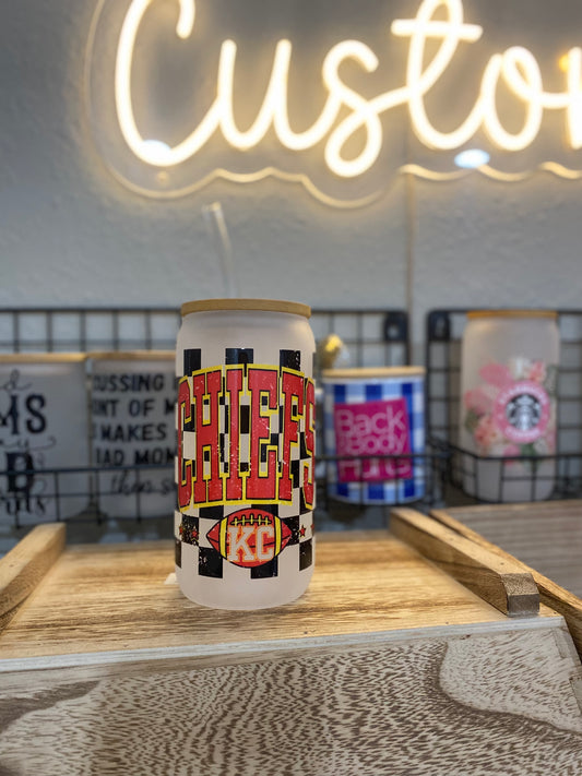 Boutique • Chiefs Glass Can