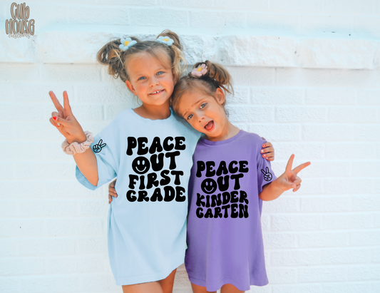 KIDS & BABY • YOUTH CC TEE • PEACE OUT (CUSTOM GRADE) W/ SLEEVE