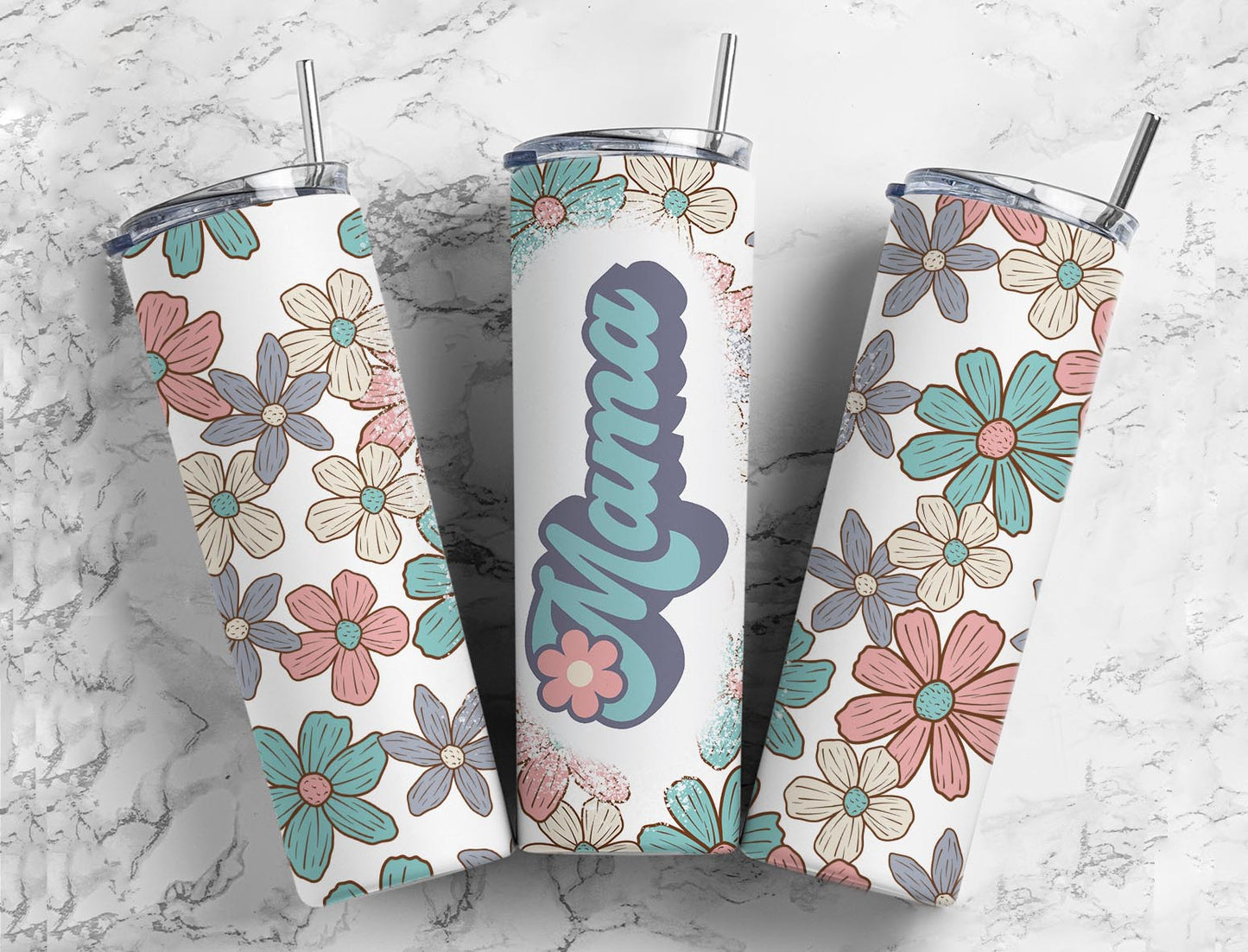 TUMBLER - MAMA FLORAL