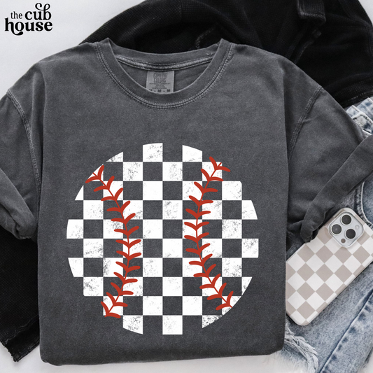 Baseball • Distressed Checkered Baseball