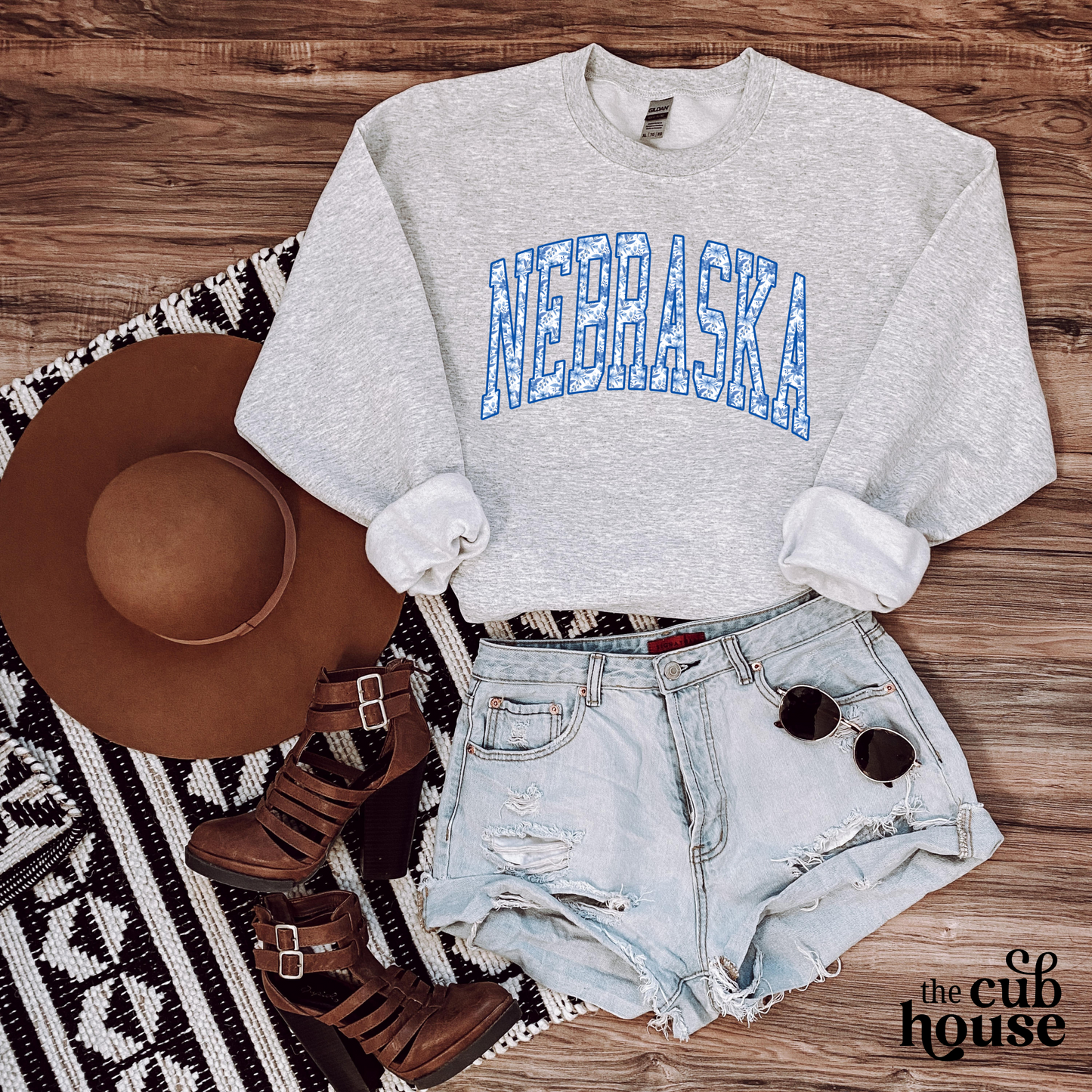 Nebraska • Blue Floral