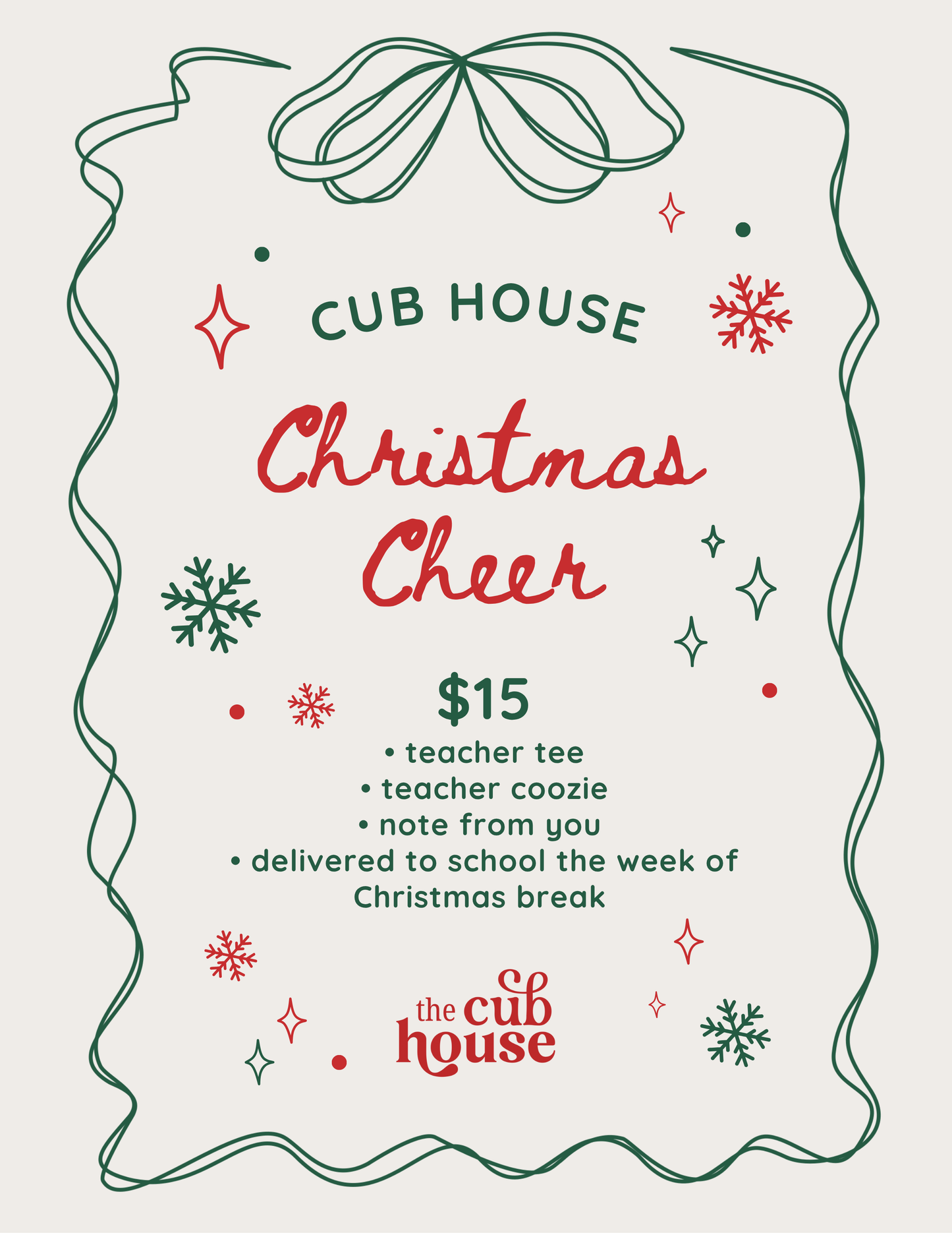 Cub House Christmas Cheer Blair Schools Delivery Packs