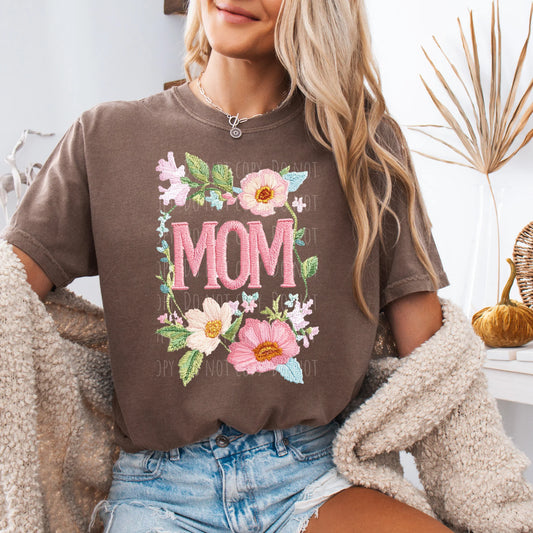 Mama • Mom Faux Embroidery