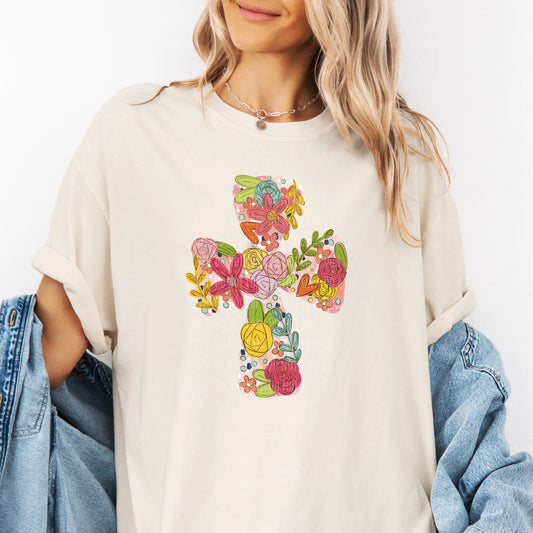 FAITH & INSPIRATION • FLORAL CROSS