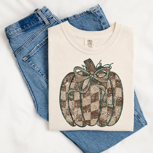 Fall • Checkered Pumpkin